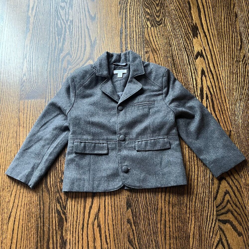 Jacadi Paris Boys' Gray Wool-blend Blazer (4Y)